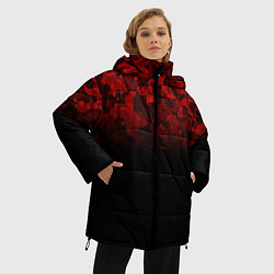 Куртка зимняя женская BLACK RED CAMO RED MILLITARY, цвет: 3D-красный — фото 2