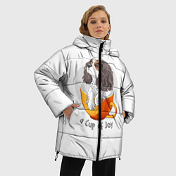 Куртка зимняя женская Кавалер Кинг Чарльз Спаниель, цвет: 3D-черный — фото 2