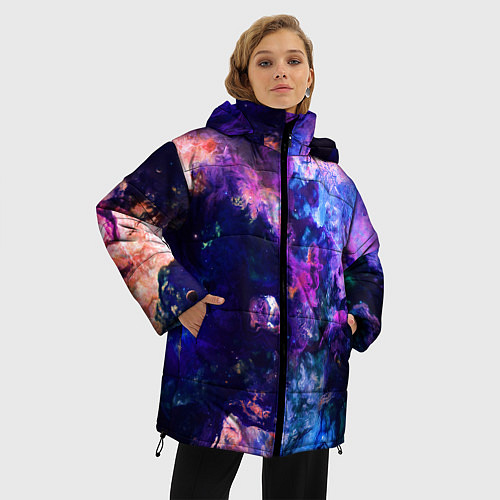 Женская зимняя куртка НЕОНОВЫЕ КОСМОС NEON SPACE / 3D-Черный – фото 3