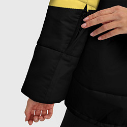 Куртка зимняя женская Бегущий за велосипедом, цвет: 3D-черный — фото 2