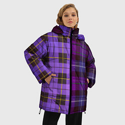 Куртка зимняя женская Purple Checkered, цвет: 3D-красный — фото 2