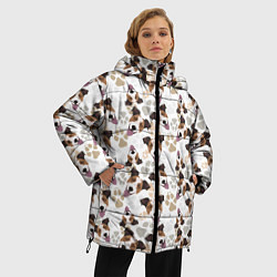 Куртка зимняя женская Джек Рассел Терьер, цвет: 3D-черный — фото 2
