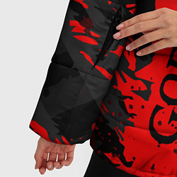 Куртка зимняя женская God of War Брызги крови, цвет: 3D-красный — фото 2
