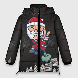 Куртка зимняя женская Плохой Санта 2022 Bad Santa, цвет: 3D-красный