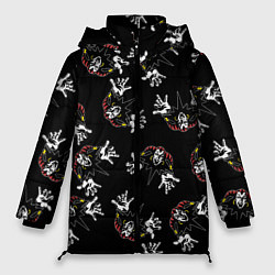 Куртка зимняя женская КОРОЛЬ И ШУТ ЛОГО ПАТТЕРН, цвет: 3D-черный