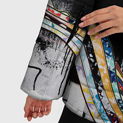 Куртка зимняя женская Стрит-арт Такаси Мураками, цвет: 3D-светло-серый — фото 2