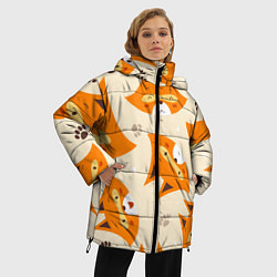 Куртка зимняя женская ЛИСА ПАТТЕРН УЗОР, цвет: 3D-черный — фото 2