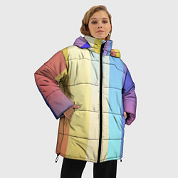 Куртка зимняя женская Полосатик, цвет: 3D-светло-серый — фото 2