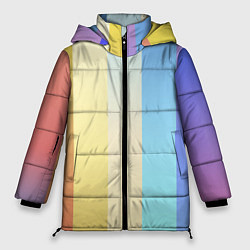 Куртка зимняя женская Полосатик, цвет: 3D-светло-серый