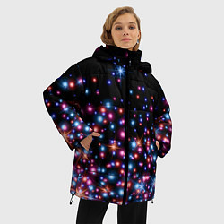 Куртка зимняя женская ПРАЗДНИЧНЫЕ НОВОГОДНИЕ ОГОНЬКИ 2022, цвет: 3D-светло-серый — фото 2