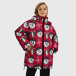 Куртка зимняя женская СНЕГOВИК В ЦИЛИНДРЕ, цвет: 3D-красный — фото 2