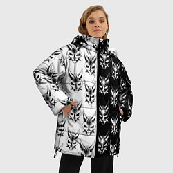 Куртка зимняя женская GENSHIN IMPACT XIAO MASK ГЕНШИН ИМПАКТ СЯО МАСКА, цвет: 3D-красный — фото 2