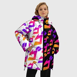 Куртка зимняя женская JOJO BIZARRE ADVENTURE ДЖО ДЖО УЗОР, цвет: 3D-черный — фото 2