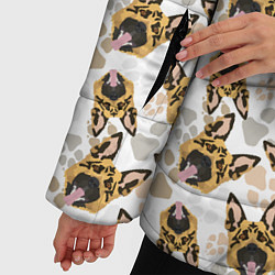 Куртка зимняя женская Собака - Немецкая Овчарка, цвет: 3D-черный — фото 2