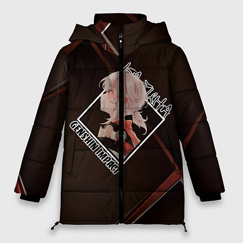 Женская зимняя куртка Кадзуха Kazuha Kaedehara, Genshin Impact / 3D-Красный – фото 1
