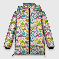 Куртка зимняя женская СПОРТ Здоровый Образ Жизни, цвет: 3D-красный