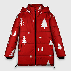 Куртка зимняя женская Новогодняяnew year, цвет: 3D-красный