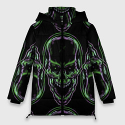 Куртка зимняя женская Skulls vanguard pattern 2077, цвет: 3D-черный