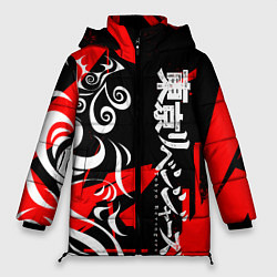 Куртка зимняя женская TOKYO REVENGERS ТОСВА RED VER, цвет: 3D-красный