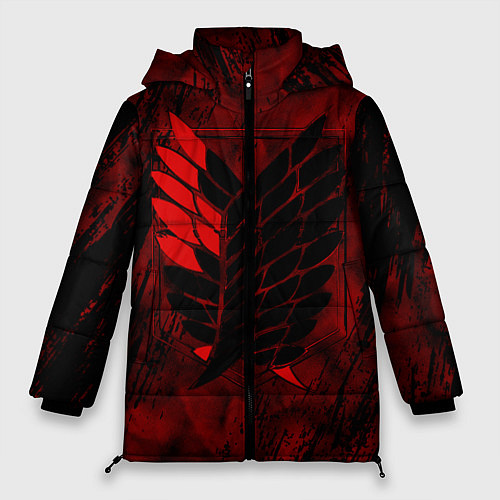 Женская зимняя куртка Атака Титанов Неоновый 2022 / 3D-Красный – фото 1