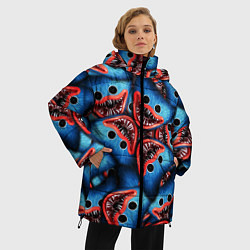 Куртка зимняя женская ЛИЦО ХАГИ ВАГИ, POPPY PLAYTIME, цвет: 3D-черный — фото 2