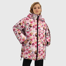 Куртка зимняя женская Пирожные с Ягодами, цвет: 3D-красный — фото 2