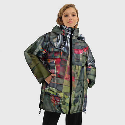 Женская зимняя куртка Братство сталкеров / 3D-Черный – фото 3