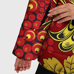 Куртка зимняя женская Хохлома, цвет: 3D-красный — фото 2