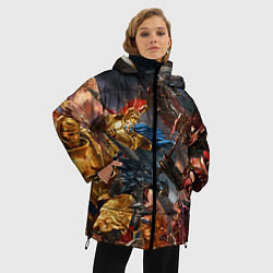 Куртка зимняя женская Пекло битвы, цвет: 3D-красный — фото 2