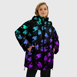 Куртка зимняя женская FAIRY TAIL NEON LOGO SYMBOL, цвет: 3D-светло-серый — фото 2