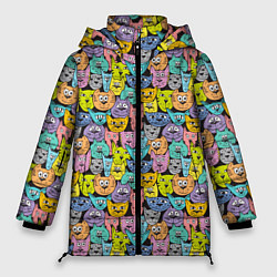Куртка зимняя женская Весёлые Котики, цвет: 3D-светло-серый