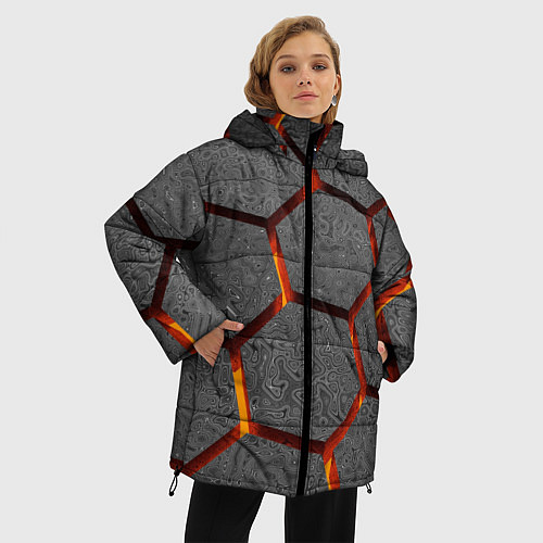 Женская зимняя куртка Раскаленный асфальт / 3D-Светло-серый – фото 3
