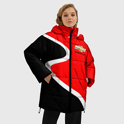 Куртка зимняя женская Chevrolet Логотип, цвет: 3D-светло-серый — фото 2