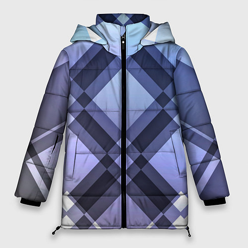 Женская зимняя куртка Строгая абстракция / 3D-Светло-серый – фото 1