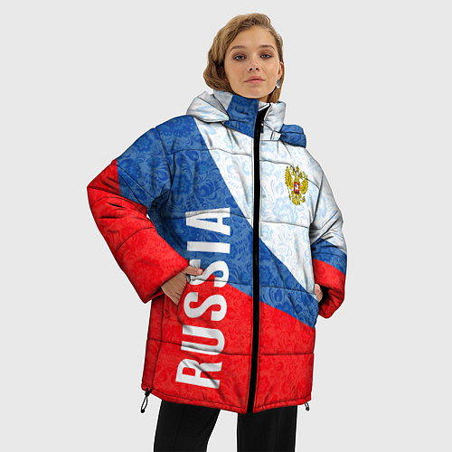 Женская зимняя куртка RUSSIA SPORT STYLE РОССИЯ СПОРТИВНЫЙ СТИЛЬ / 3D-Красный – фото 3