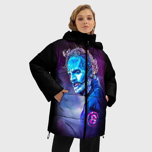 Женская зимняя куртка Slipknot - Corey Taylor - TGC / 3D-Черный – фото 3
