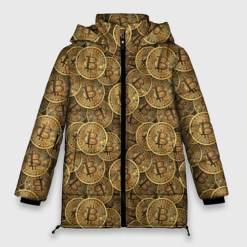 Женская зимняя куртка Bitcoins / 3D-Светло-серый – фото 1