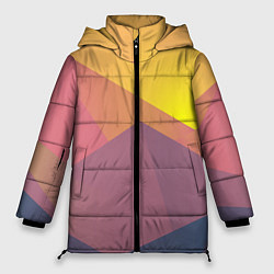 Куртка зимняя женская Рассвет в горах искусства, цвет: 3D-светло-серый