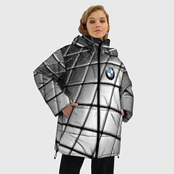 Куртка зимняя женская BMW pattern 2022, цвет: 3D-красный — фото 2