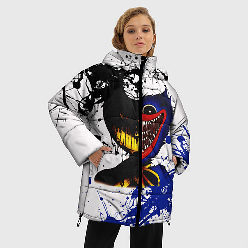 Женская зимняя куртка BENDY AND THE INK MACHINE POPPY PLAYTIME / 3D-Черный – фото 3