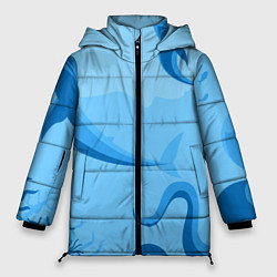 Куртка зимняя женская МоРское Дно с Акулами, цвет: 3D-черный