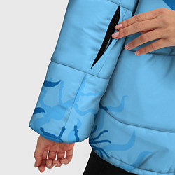 Куртка зимняя женская МоРское Дно с Акулами, цвет: 3D-светло-серый — фото 2