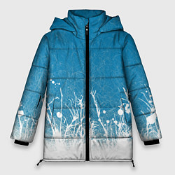 Куртка зимняя женская Коллекция Зимняя сказка Снег Абстракция S-1, цвет: 3D-светло-серый