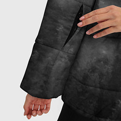 Куртка зимняя женская ТУМАН НАД ЛЕСОМ МРАЧНО, цвет: 3D-светло-серый — фото 2