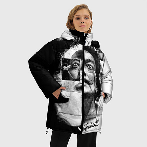 Женская зимняя куртка Salvador Dali - Сальвадор Дали / 3D-Черный – фото 3