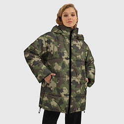 Куртка зимняя женская Камуфляж для Леса, цвет: 3D-черный — фото 2