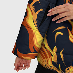 Куртка зимняя женская Маска тигра в огне, цвет: 3D-светло-серый — фото 2