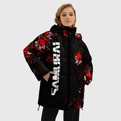 Куртка зимняя женская КИБЕРПАНК 2077 SAMURAI CYBERPUNK 2077, цвет: 3D-черный — фото 2