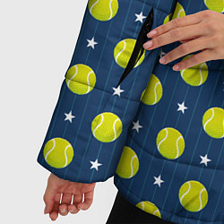 Куртка зимняя женская Мячики для Тенниса, цвет: 3D-черный — фото 2