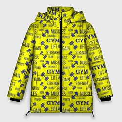 Куртка зимняя женская GYM Спортзал, цвет: 3D-черный